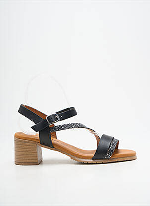 Sandales/nu pieds matière lisse talon de 4 à 6cm noir EVA FRUTOS femme