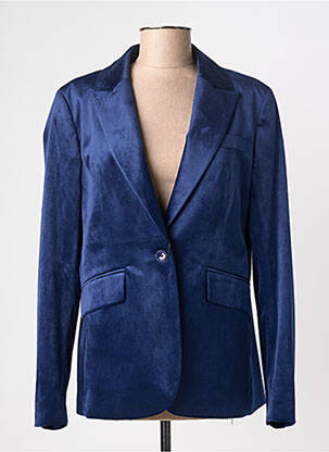 Veste casual epaulette bleu REVER MILE femme