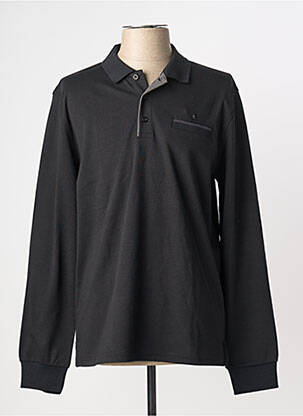 Polo manches longues manches longues noir COFOX homme