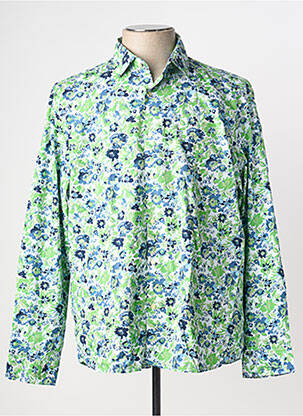 Chemise manches longues poches vert PIERRE CARDIN homme
