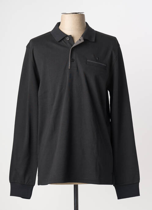 Polo manches longues manches longues noir COFOX homme