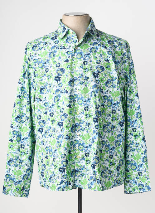 Chemise manches longues poignets boutonnés vert PIERRE CARDIN homme