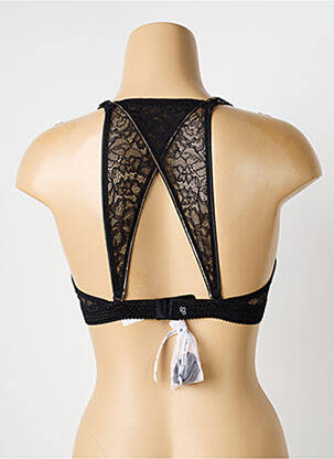 Soutien-gorge effet matière satinée haut soutien-gorge avec mousse de rembourrage amovible noir SIMONE PERELE femme