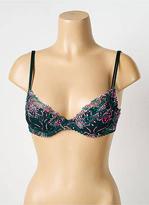 Soutien-gorge effet matière satinée haut soutien-gorge avec mousse de rembourrage amovible vert MARIE JO femme