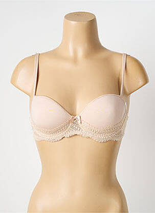Soutien-gorge effet matière satinée haut soutien-gorge balconnet beige SIMONE PERELE femme