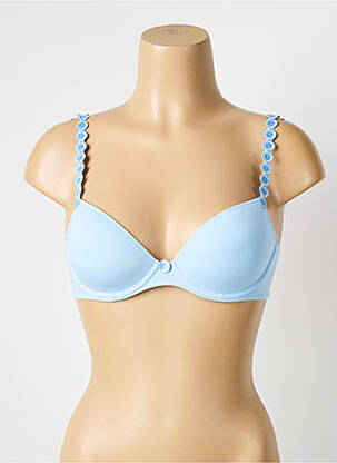Soutien-gorge effet matière satinée haut soutien-gorge moulé bleu MARIE JO femme