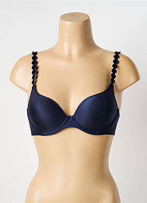 Soutien-gorge effet matière satinée haut soutien-gorge moulé bleu MARIE JO femme