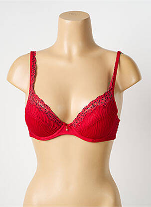 Soutien-gorge effet matière satinée haut soutien-gorge avec mousse de rembourrage amovible rouge MARIE JO femme