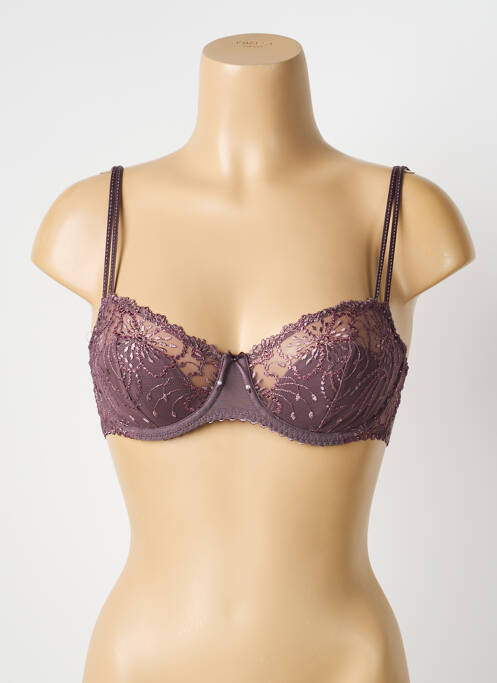 Soutien-gorge effet matière satinée haut soutien-gorge emboitant gris MARIE JO femme