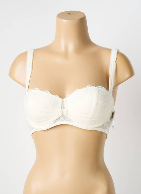 Soutien-gorge effet matière satinée haut soutien-gorge emboitant beige AUBADE femme