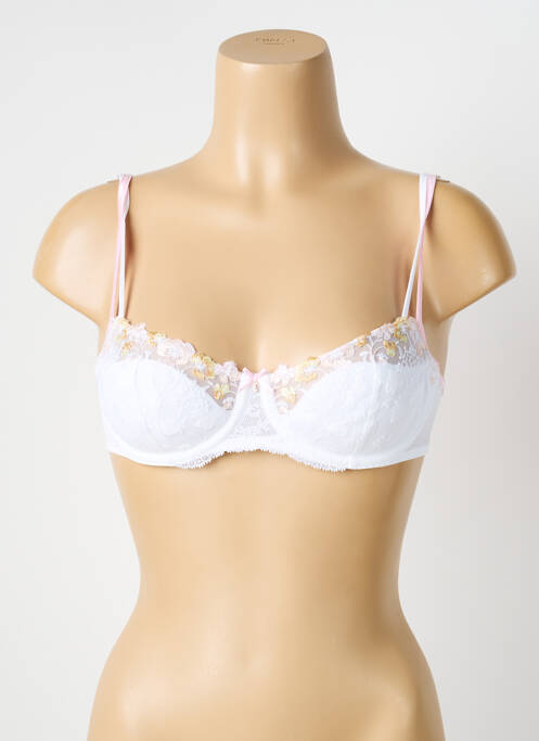 Soutien-gorge effet matière satinée haut soutien-gorge balconnet blanc MARIE JO femme