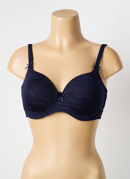 Soutien-gorge effet matière satinée haut soutien-gorge moulé bleu PRIMA DONNA femme