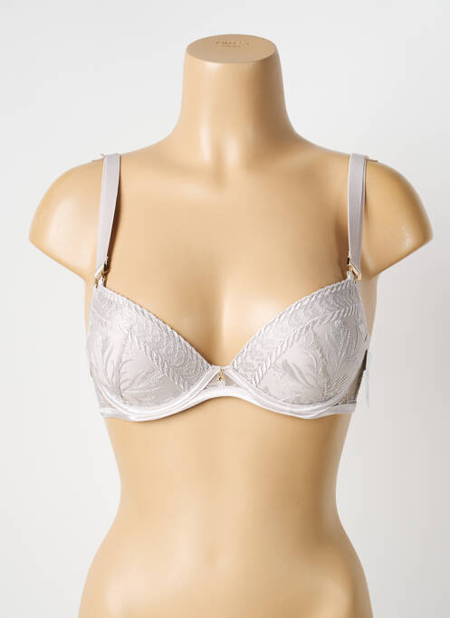 Soutien-gorge effet matière satinée haut soutien-gorge push-up gris AUBADE femme