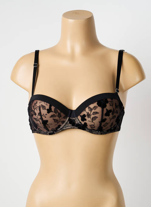 Soutien-gorge effet matière satinée haut soutien-gorge emboitant noir MARIE JO femme