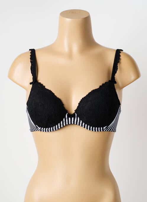 Soutien-gorge effet matière satinée haut soutien-gorge moulé noir MARIE JO femme