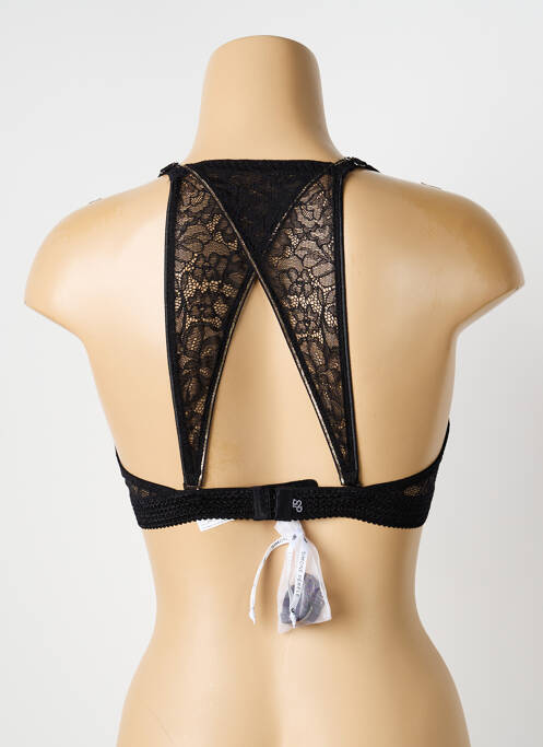 Soutien-gorge effet matière satinée haut soutien-gorge avec mousse de rembourrage amovible noir SIMONE PERELE femme