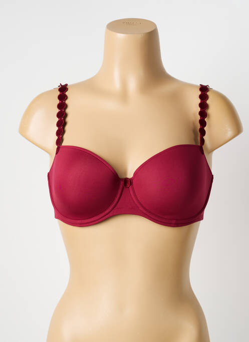 Soutien-gorge effet matière satinée haut soutien-gorge emboitant rouge MARIE JO femme