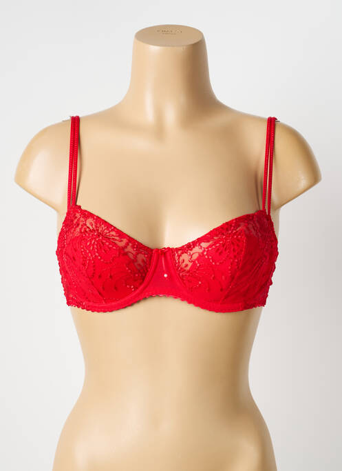 Soutien-gorge effet matière satinée haut soutien-gorge emboitant rouge MARIE JO femme