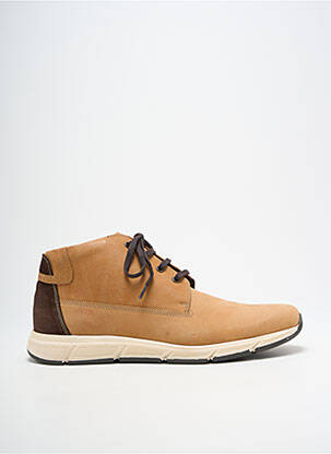 Baskets fermeture zip et lacets bout rond marron ALTEX homme
