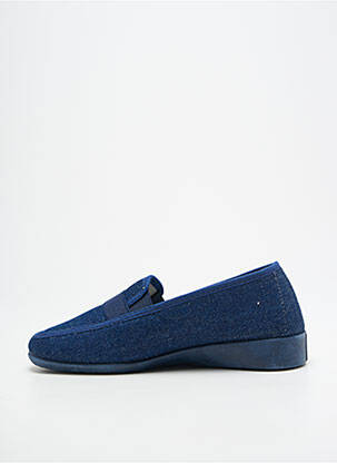 Chaussons/pantoufles bout rond talon plat jusqu'à 3cm bleu SEMELFLEX femme