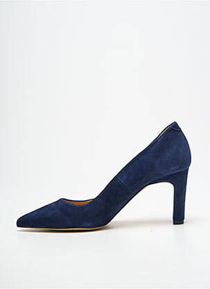 Escarpins nubuck talon de 7 à 9cm bleu QOO TUM femme