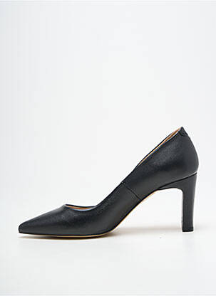 Escarpins tissage satiné talon de 7 à 9cm noir QOO TUM femme