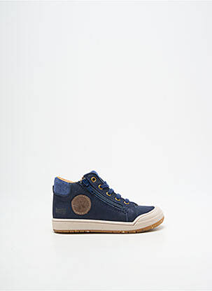 Bottillons fermeture zip et lacets bout rond bleu BOPY garçon