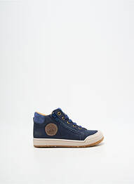 Bottillons fermeture zip et lacets bout rond bleu BOPY garcon