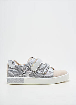 Baskets impression bout rond argent BOPY fille