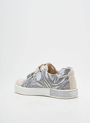 Baskets impression bout rond argent BOPY fille