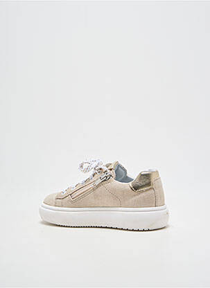 Baskets tissage satiné bout rond or BOPY fille