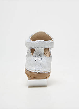 Bottillons fermeture scratch bout rond argent BOPY fille