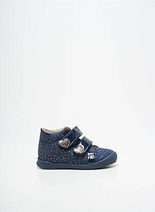 Baskets impression bout rond bleu BOPY fille