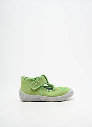 Chaussons/pantoufles fermeture scratch bout rond vert FISCHER garçon