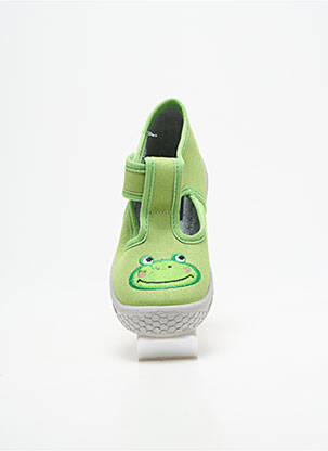 Chaussons/pantoufles fermeture scratch bout rond vert FISCHER garçon