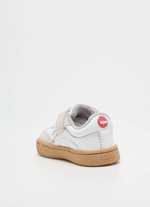 Baskets nubuck bout rond blanc LEJAN garcon