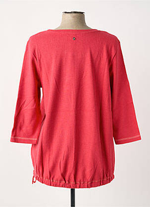 Pull col rond manches 3/4 rouge SHEEGO femme