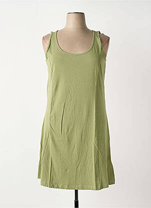 Robe mi-longue sans manche sans manche vert SHEEGO femme