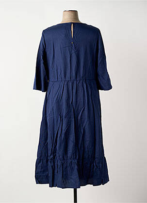 Robe mi-longue manches 3/4 manches 3/4 bleu SHEEGO femme