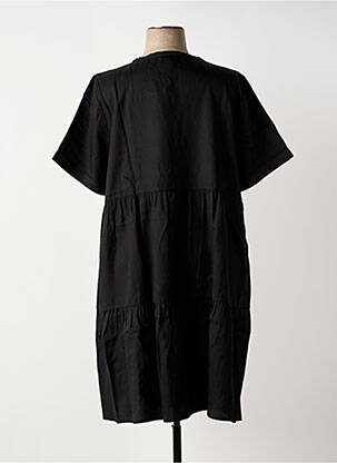 Robe mi-longue manches courtes manches courtes noir TRIANGLE femme