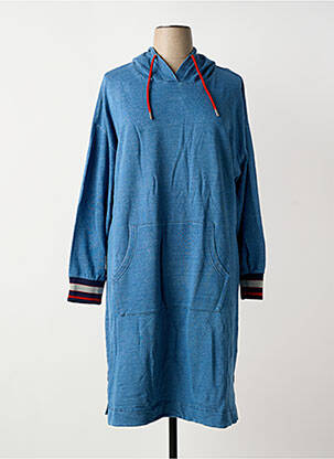 Robe mi-longue manches longues manches longues bleu SHEEGO femme