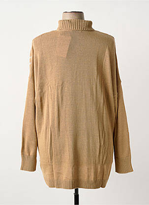 Pull coupe droite manches longues beige SHEEGO femme
