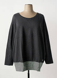 Pull col rond manches longues gris SHEEGO femme
