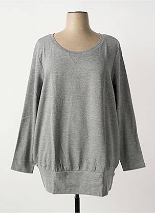 Pull coupe droite manches longues gris SHEEGO femme