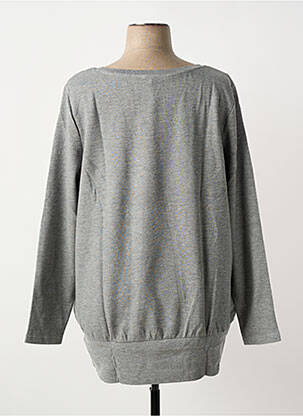 Pull coupe droite manches longues gris SHEEGO femme