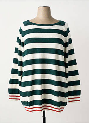 Pull coupe droite manches longues vert SHEEGO femme