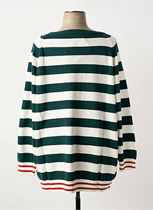 Pull coupe droite manches longues vert SHEEGO femme