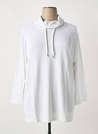 Pull col rond manches longues blanc SHEEGO femme