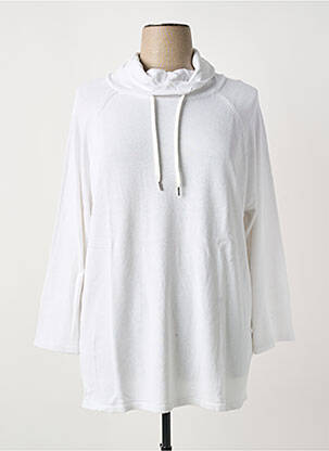 Pull col rond manches longues blanc SHEEGO femme