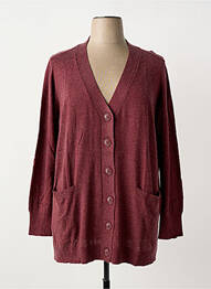 Gilet manches longues fermeture boutonnée sur le devant violet SHEEGO femme